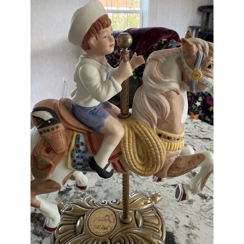 American Carousel Horse w/ Boy Holding Brass Ring by Tobin Fraley Second Edition